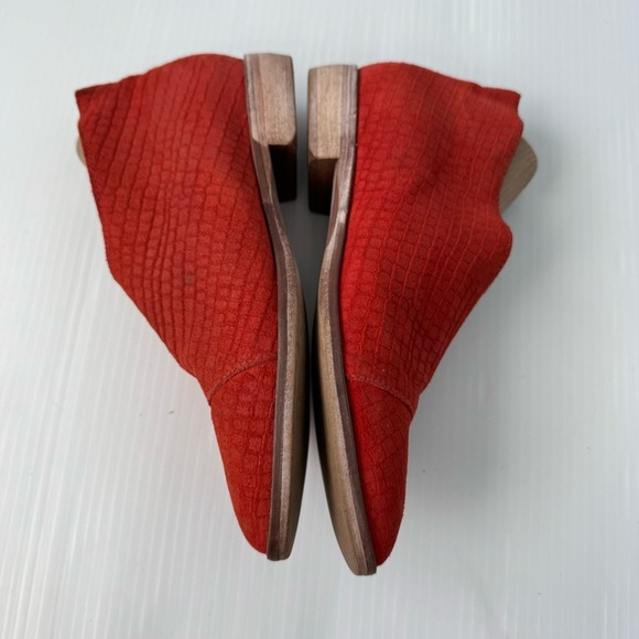Free People D’orsay Royale flats size: 37 / 6.5-7 us red alligator embossed - Picture 5 of 14